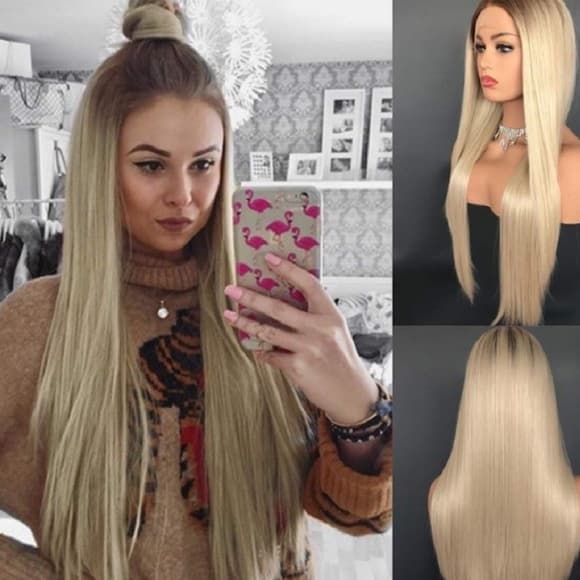 Ombre Blonde Lace Front Wig - Thumbnail 2