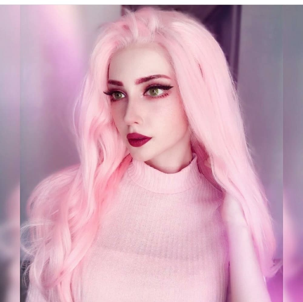 Pink Beauty LaceFront Wig Wig 22-24inches - Thumbnail 2