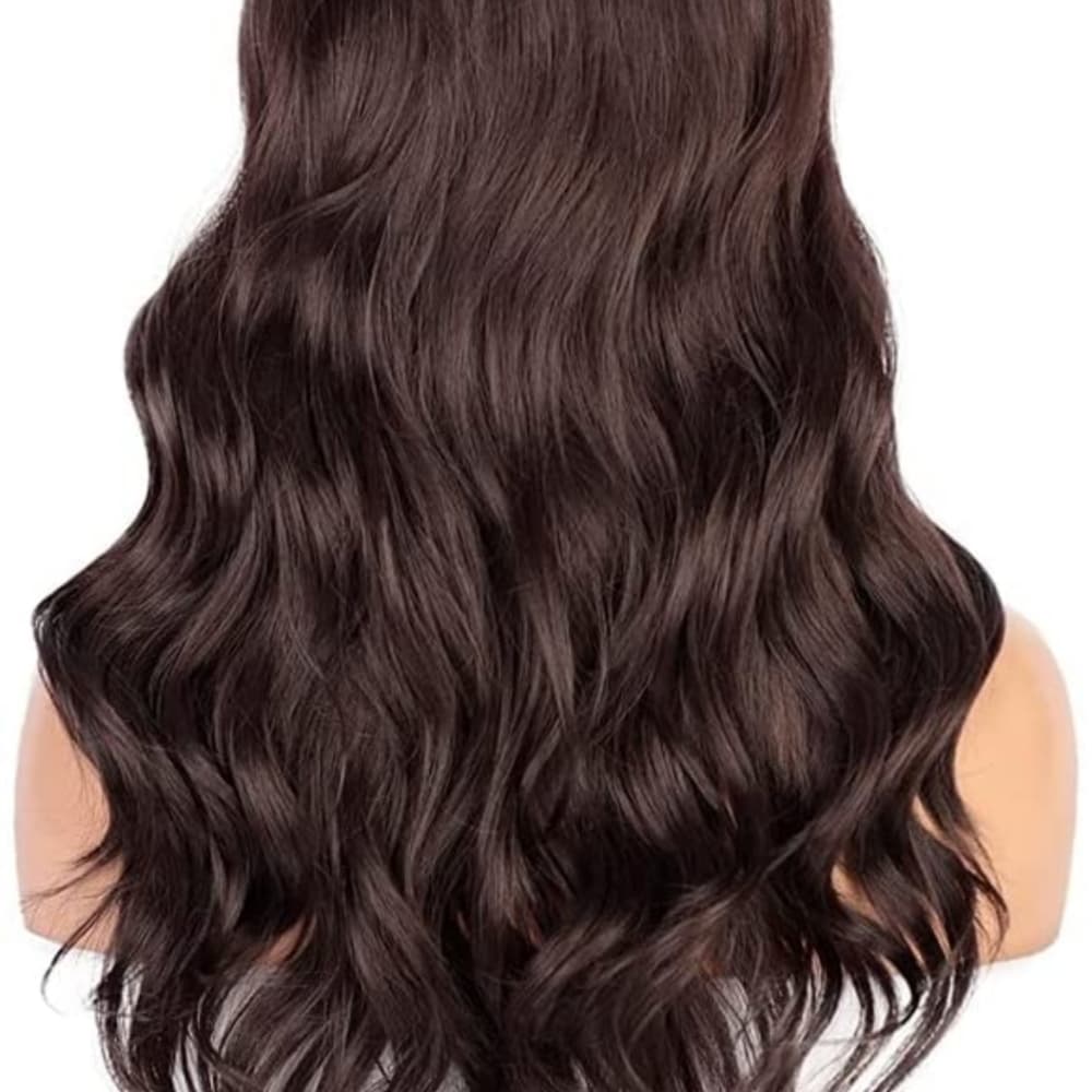 Dark Brown Full Wavy Wig - Thumbnail 3