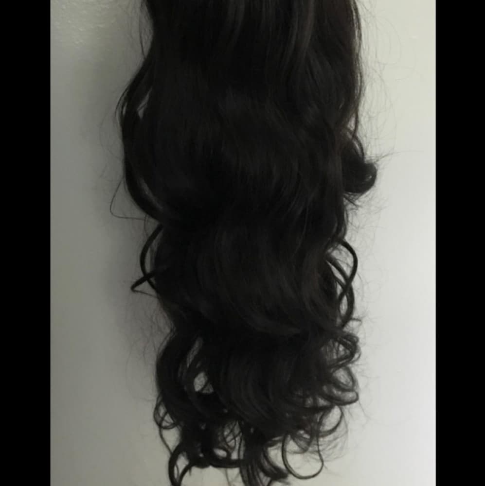 Dark Brown Wavy Full Wig - Thumbnail 3