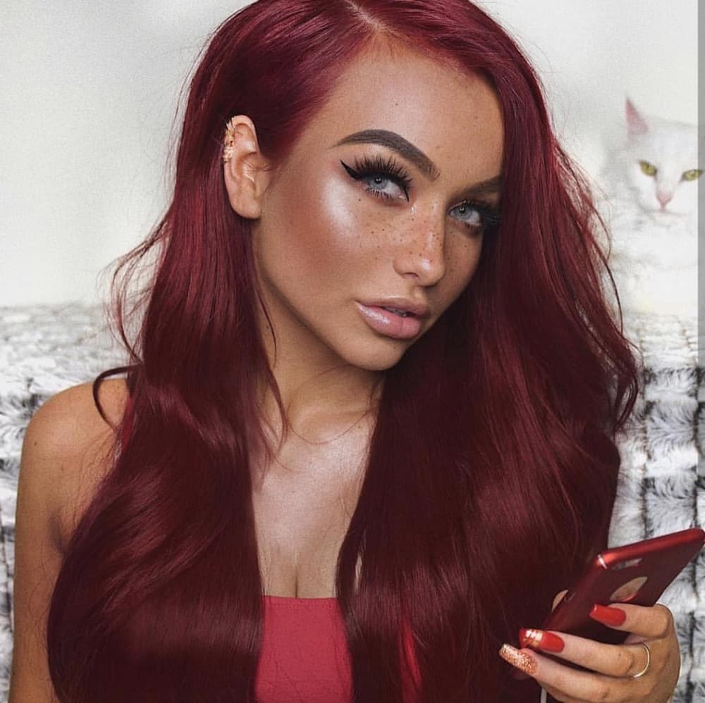 Dark Red Beauty Lace Front Wig - Thumbnail 2