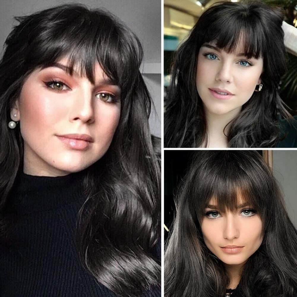 Dark Brown Full Wavy Wig - Thumbnail 4