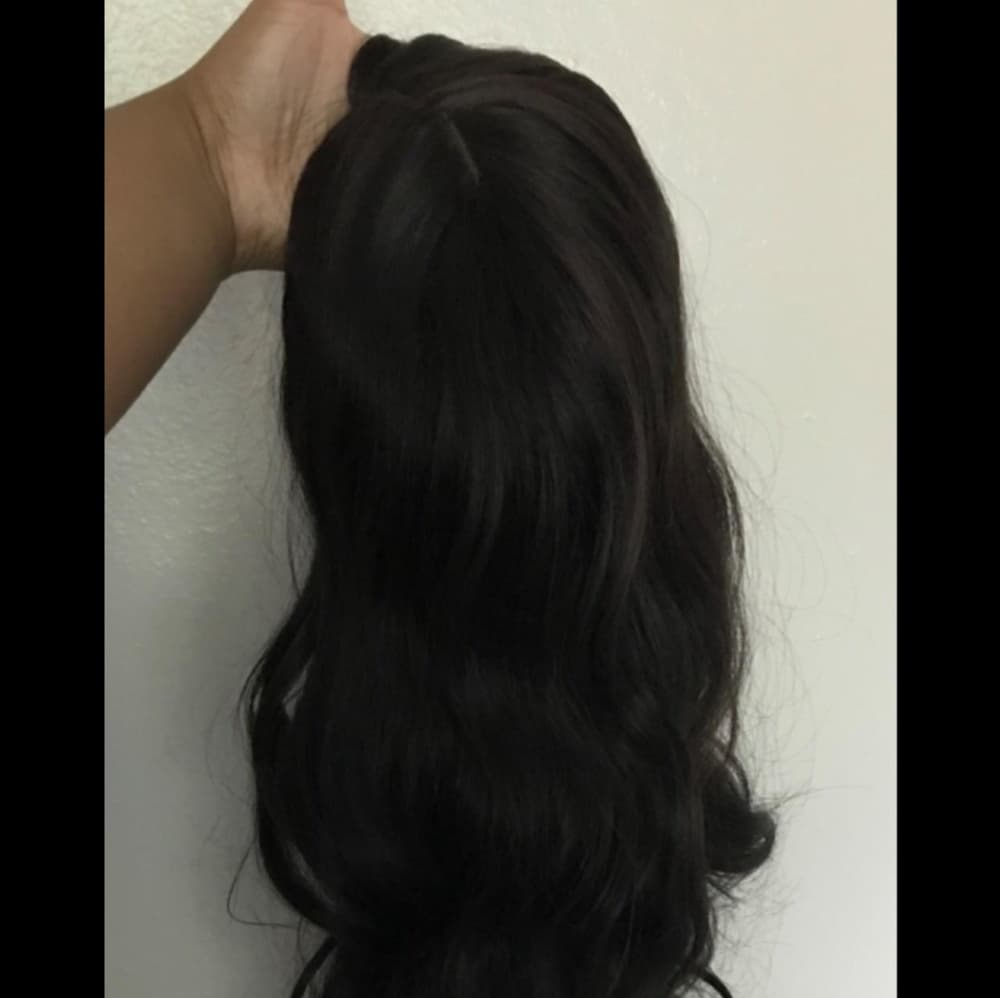 Dark Brown Wavy Full Wig - Thumbnail 2