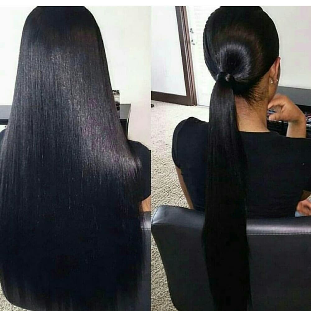 Human Hair Straight Beauty Lacefront Wig 26-28 inc - Thumbnail 2