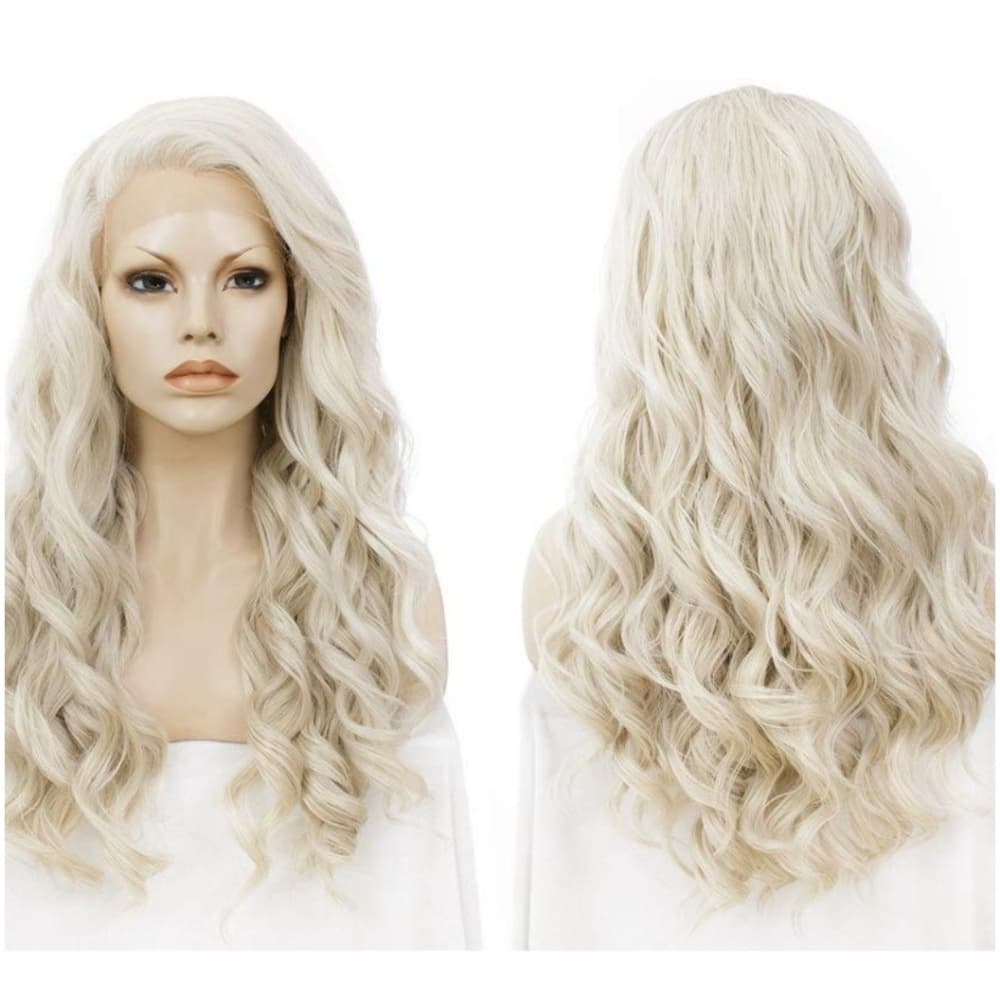 Blonde Wavy Lace Front Wig - Thumbnail 3