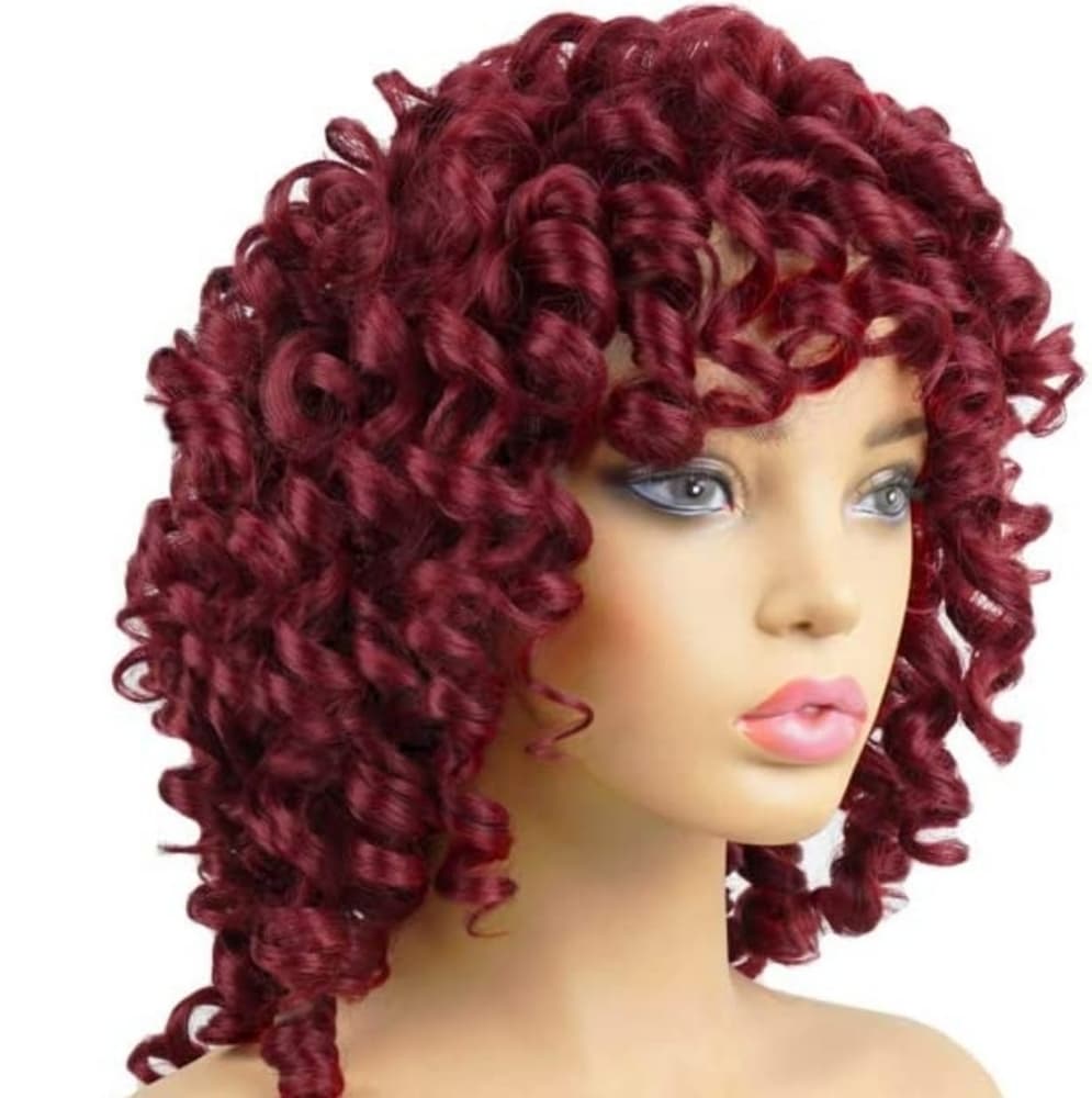 Dark Red Curly Beauty Full Wig