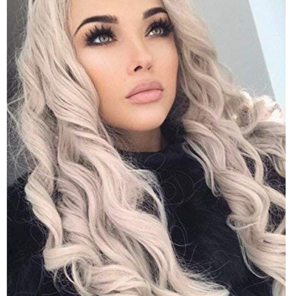 Blonde Wavy Lace Front Wig - Thumbnail 5
