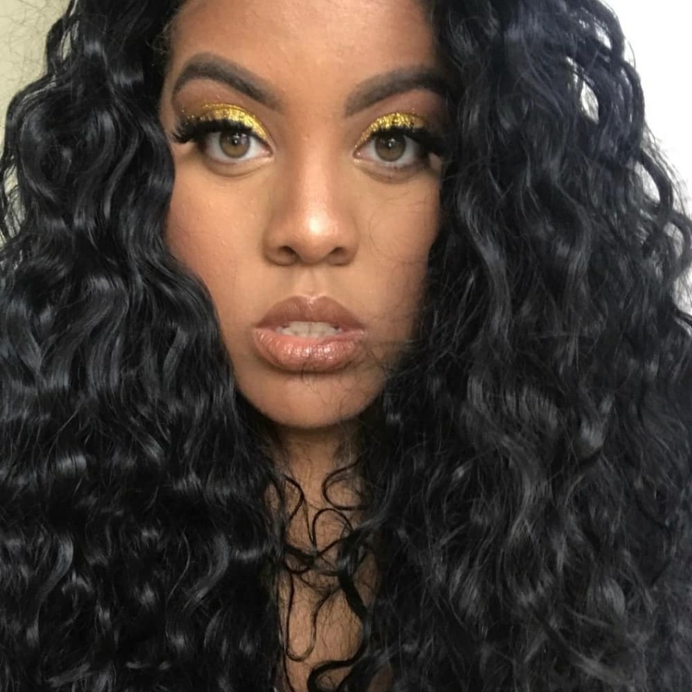 Curly Black Lace Front Beauty Wig 22-24 inches!! - Thumbnail 3