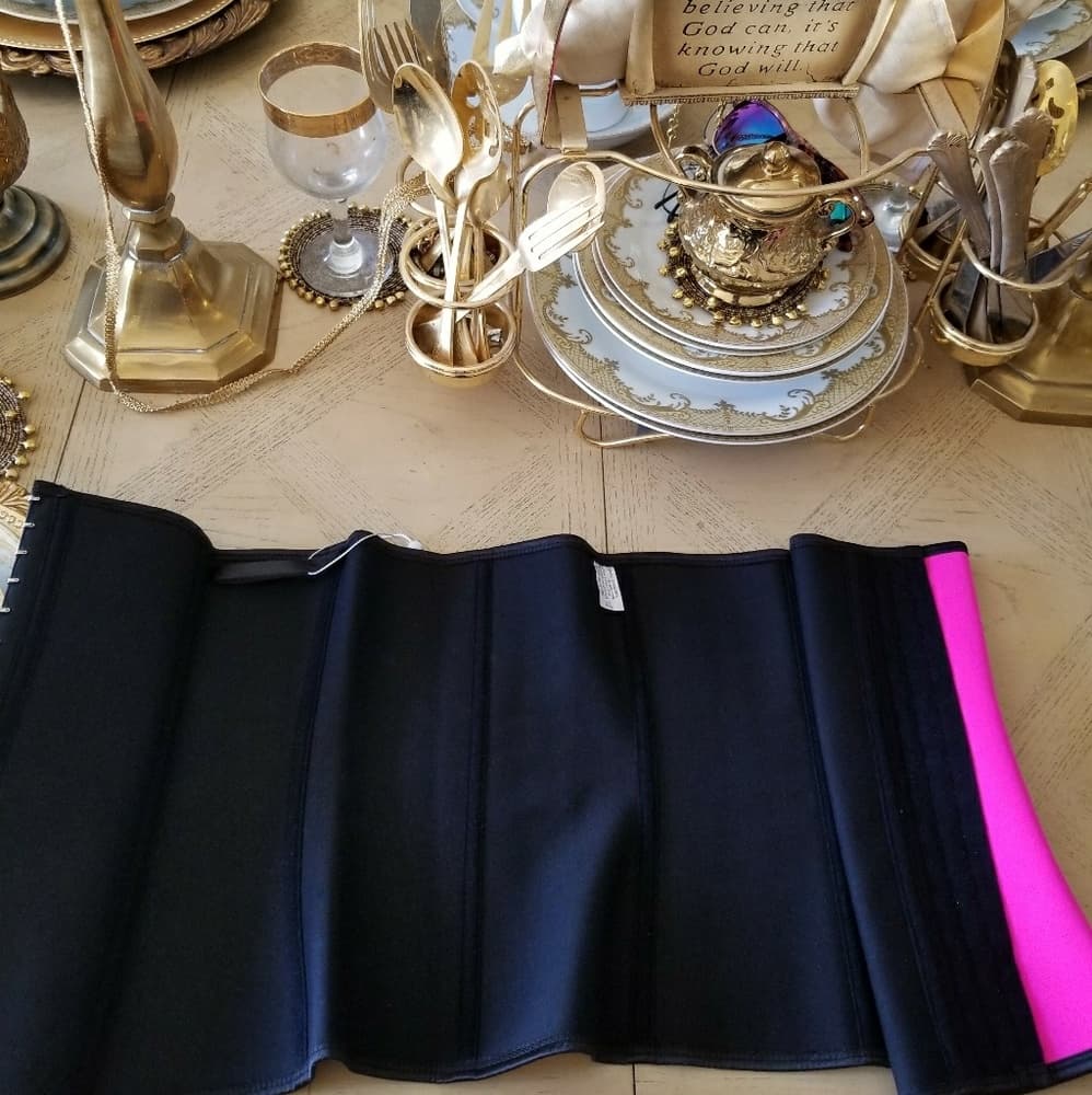 Rose Pink Super Hold Latex Waist Trainer - Thumbnail 7