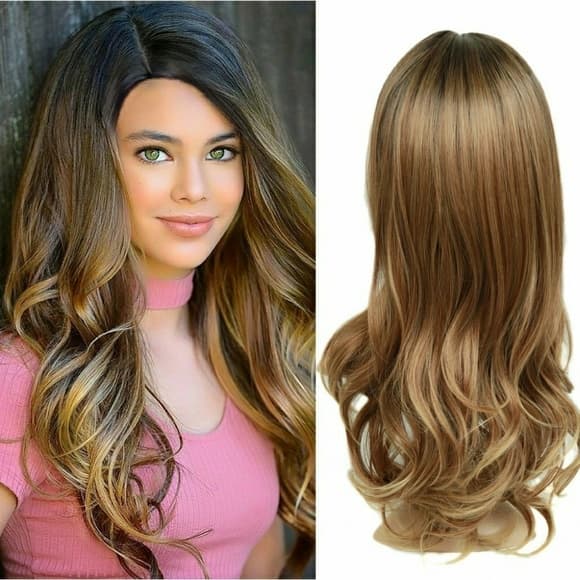 Black Brown Blonde Ombre Wig - Thumbnail 7
