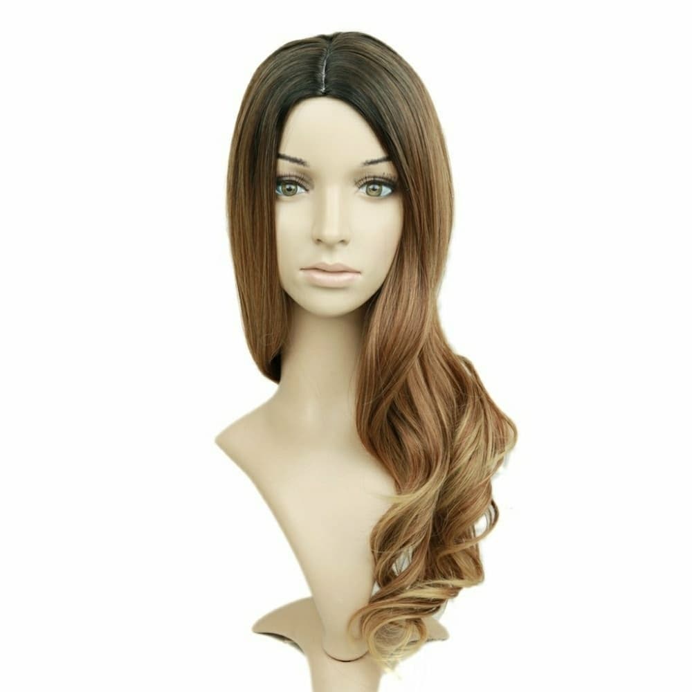 Black Brown Blonde Ombre Wig - Thumbnail 2
