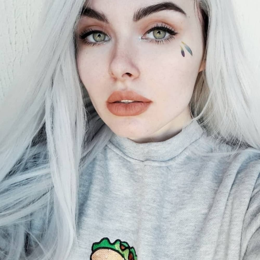 Silver Light Gray Beauty Lace Front Wig