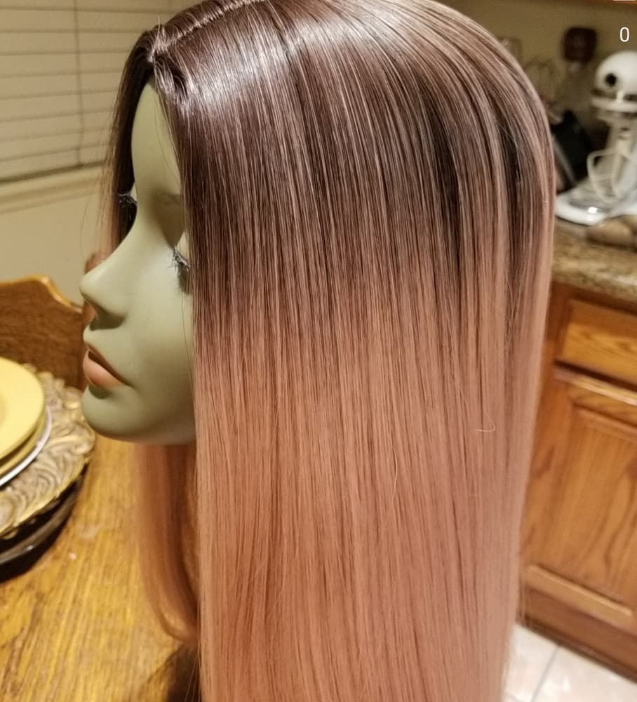 Ombre Pink Lace Front Wig - Thumbnail 2