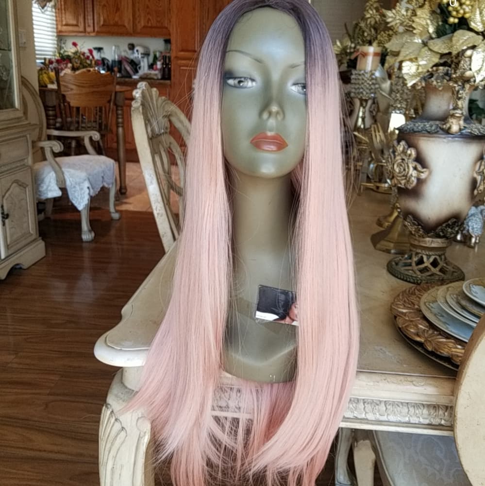 Ombre Pink Lace Front Wig