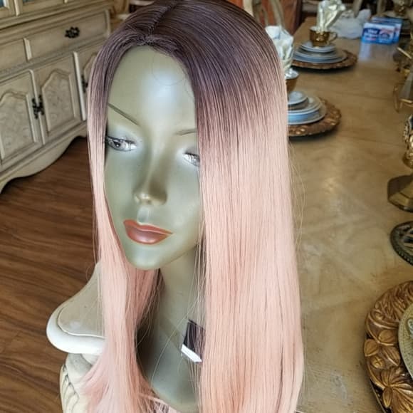 Ombre Pink Lace Front Wig - Thumbnail 9