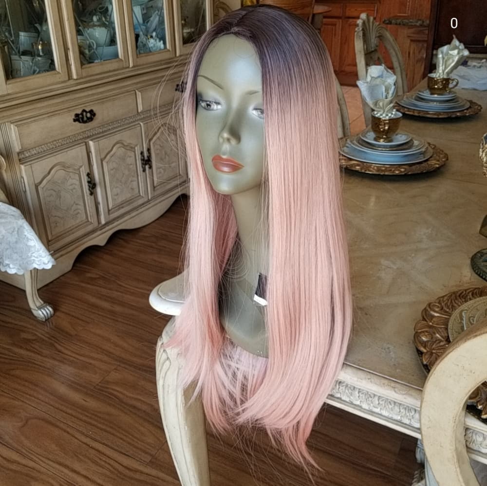 Ombre Pink Lace Front Wig - Thumbnail 3