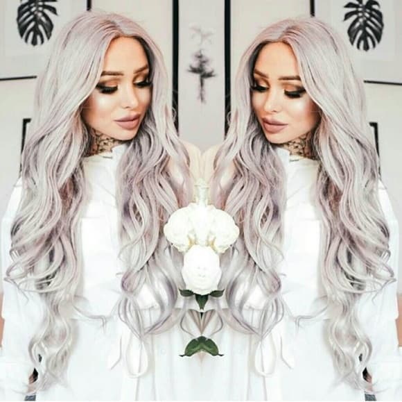 Silver White Lace Front Wig 22-24 inches!! - Thumbnail 5