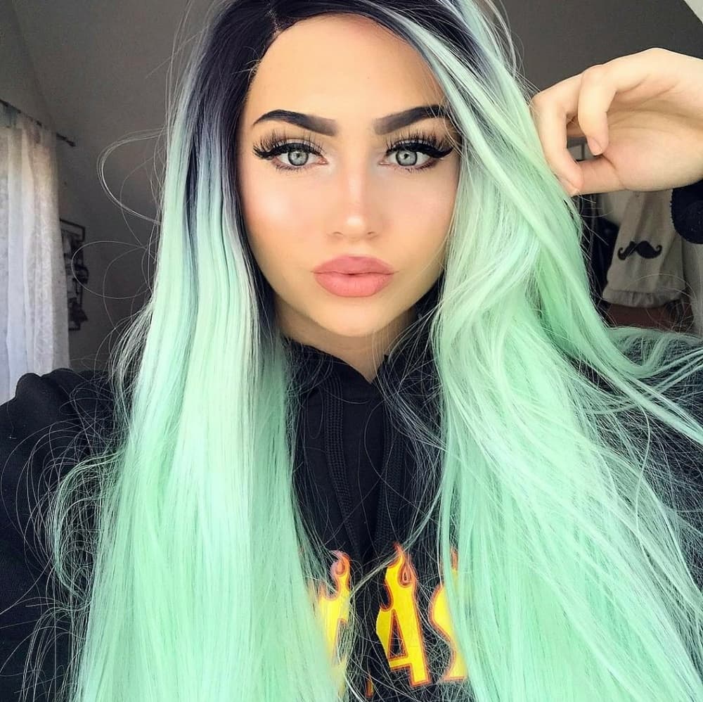 Ombre Green LaceFront Wig 22-24 inches!!