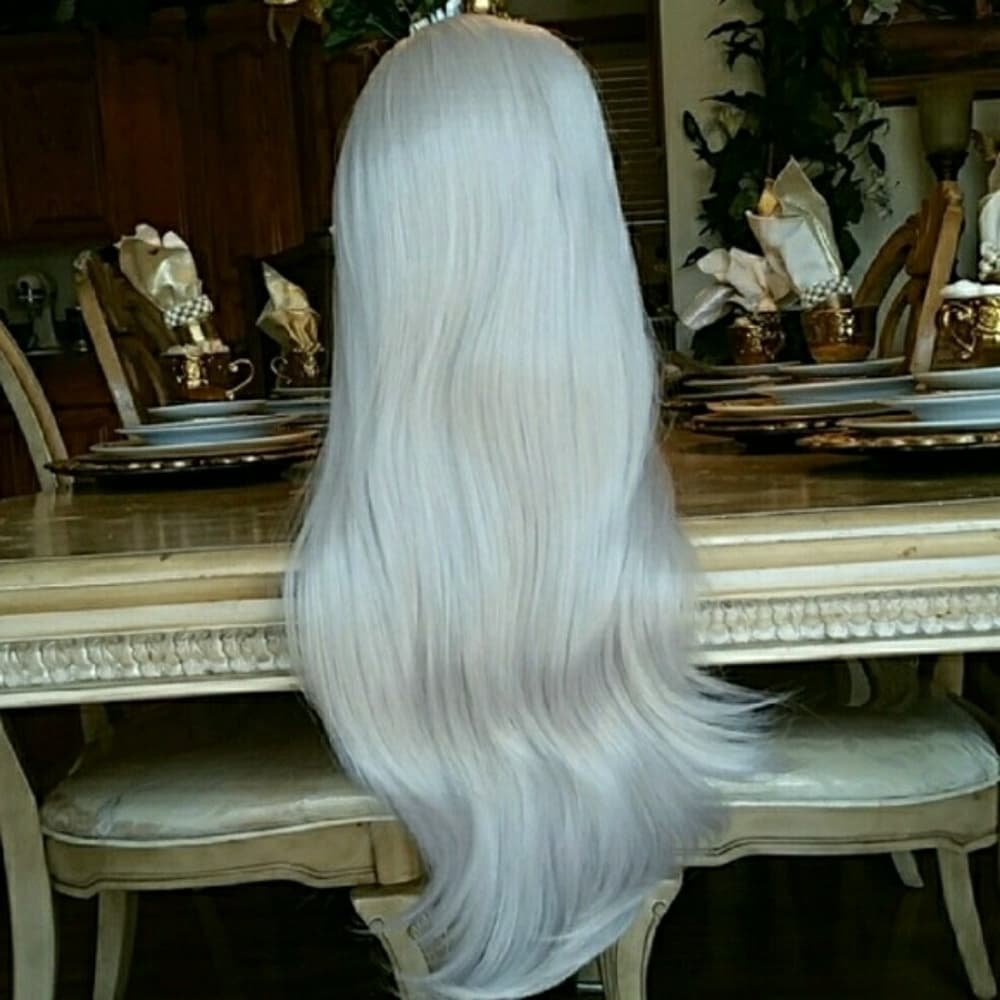 Silver Ash Blonde Lace Front Wig - Thumbnail 3
