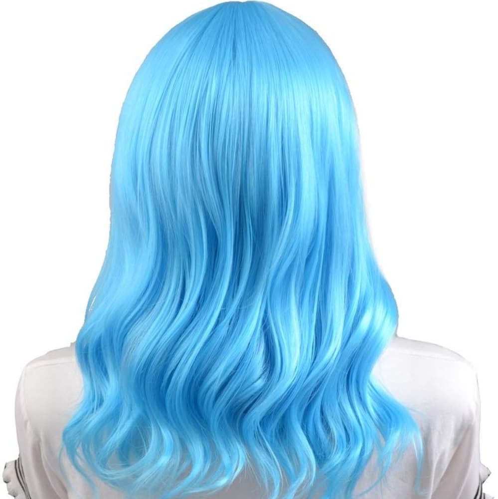 Blue Beauty with Bangs Full Wig - Thumbnail 3