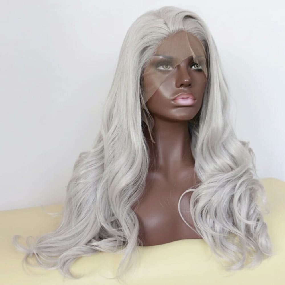 Silver White Lace Front Wig 22-24 inches!! - Thumbnail 3