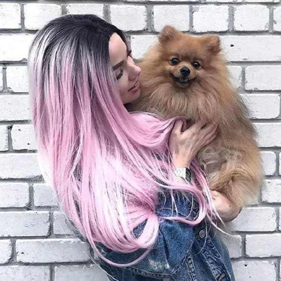 Ombre Pink Lace Front Wig - Thumbnail 3