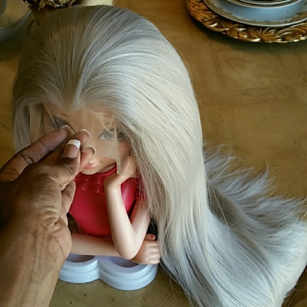 Silver Ash Blonde Lace Front Wig