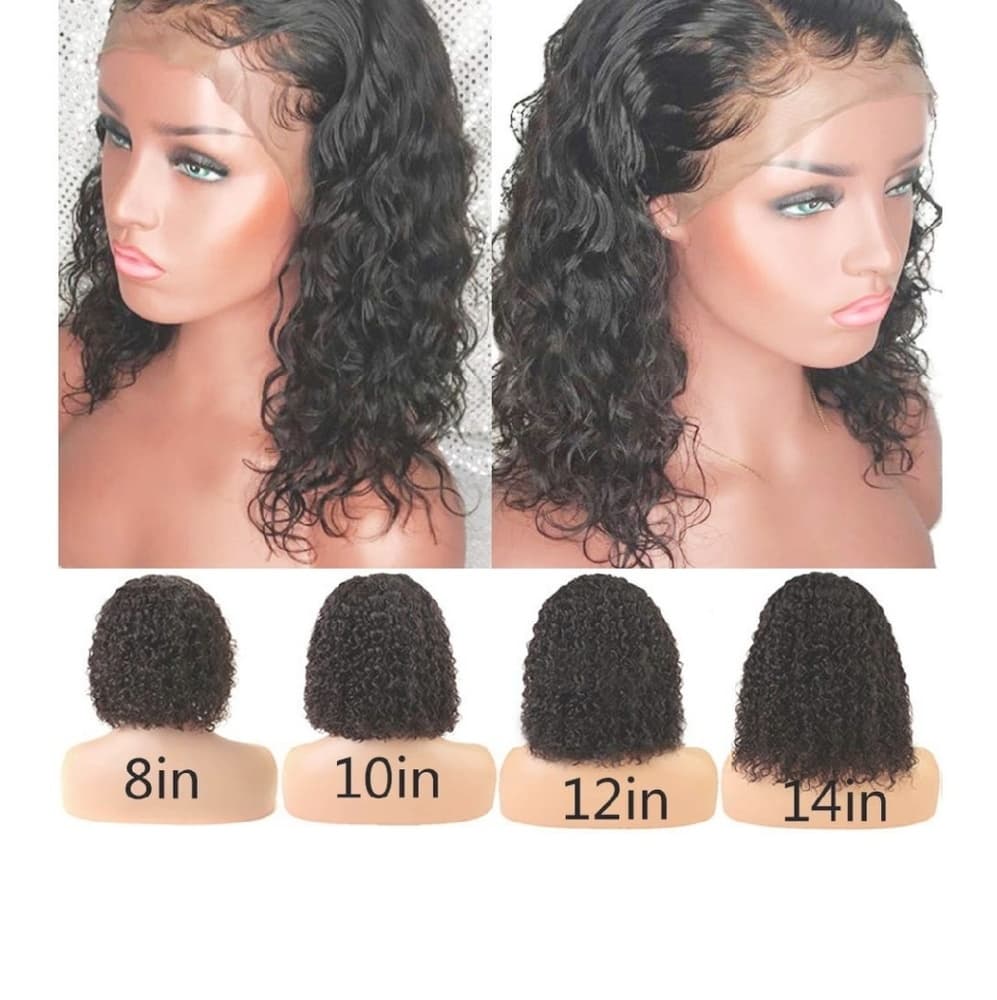 Virgin Human Hair Curly Lace Front Wig - Thumbnail 2