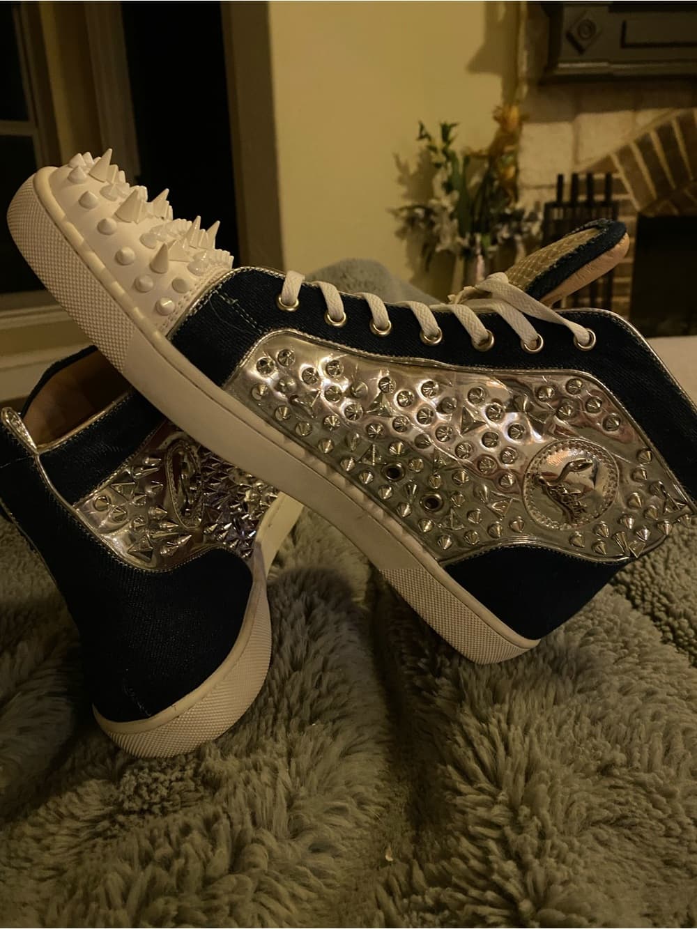 Christian louboutin Lou spikes orlato high top sneakers - Thumbnail 7