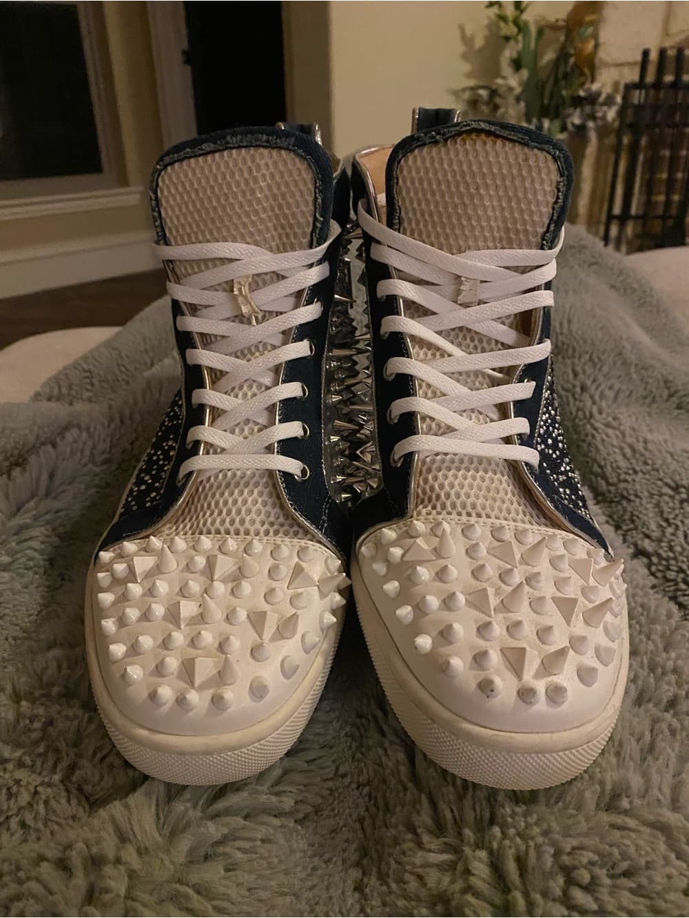 Christian louboutin Lou spikes orlato high top sneakers - Thumbnail 2