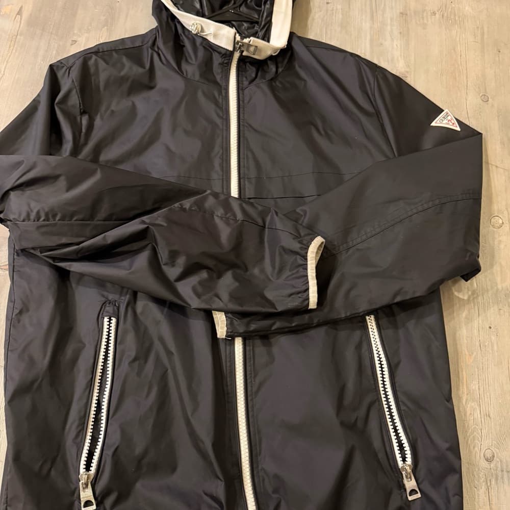Guess Men's Black Hooded Jacket - Thumbnail 2