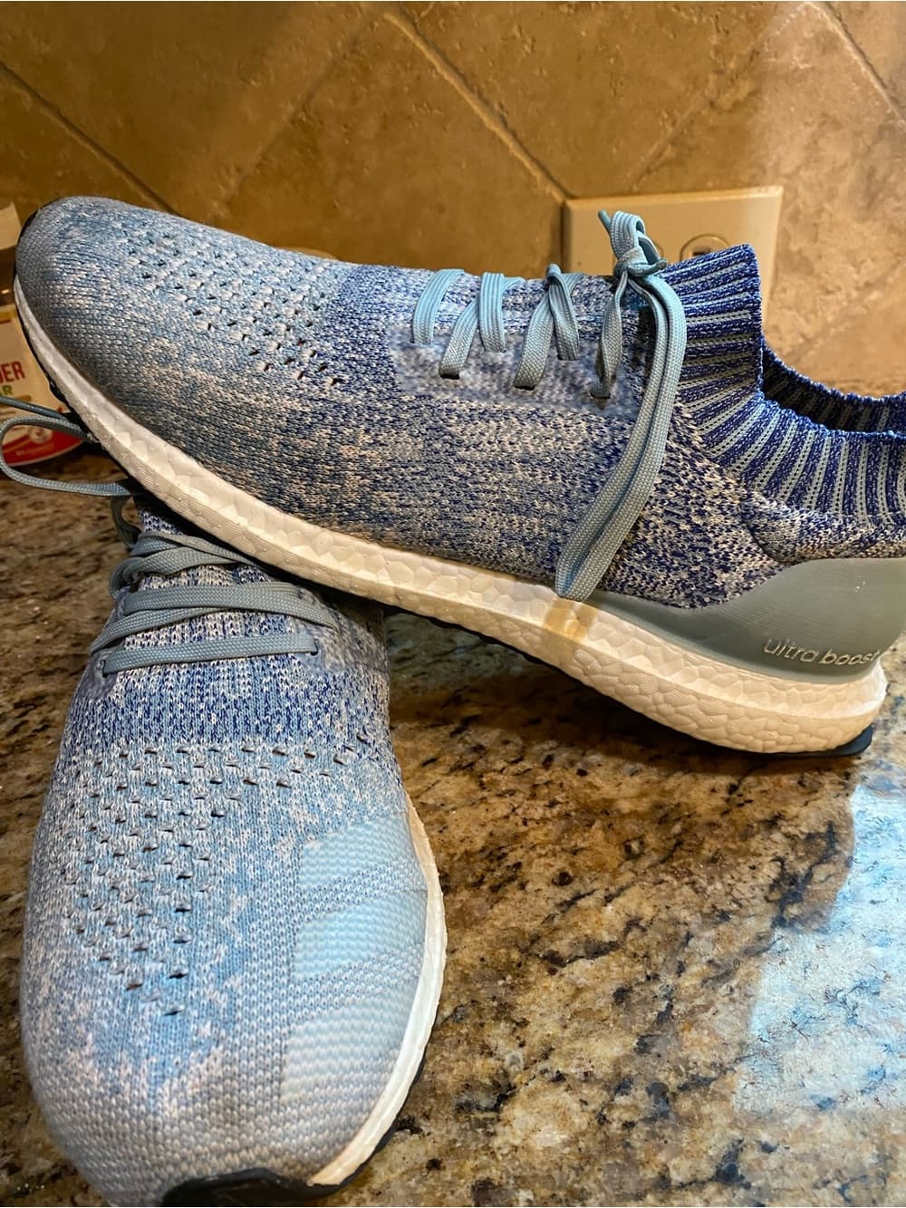 adidas Ultraboost Knit Sock Sneakers - Light Blue and White - Thumbnail 7