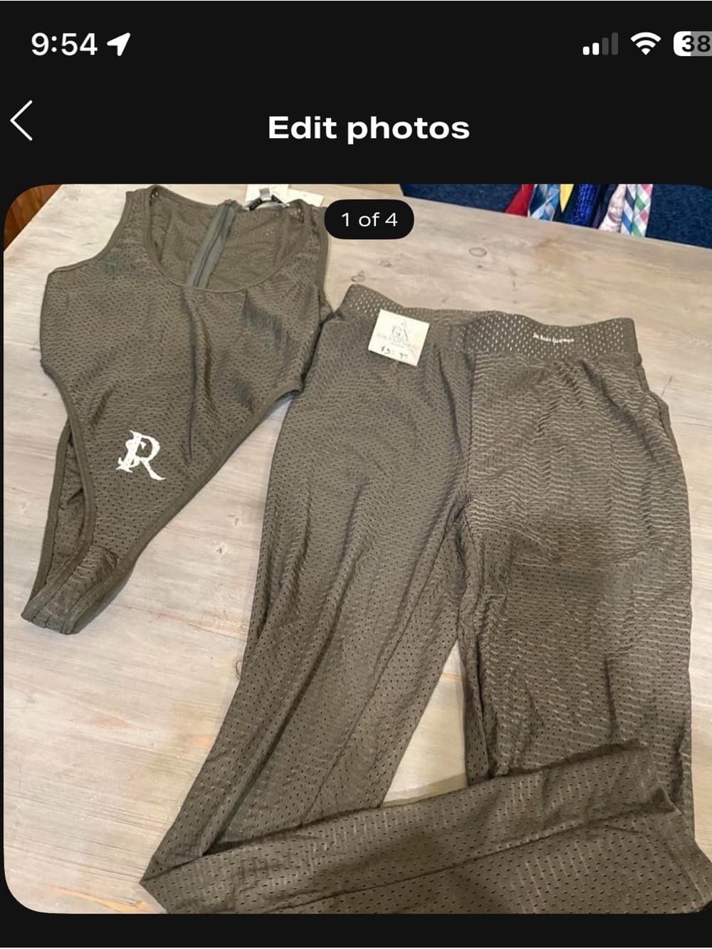 So Real mesh Olive Green bodysuit and Leggings - Thumbnail 4