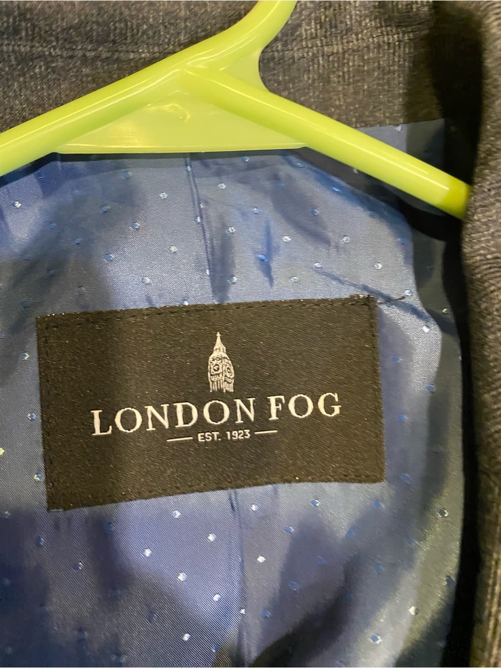 London Fog Men's Dark Gray Plaid Sport Coat - Thumbnail 3