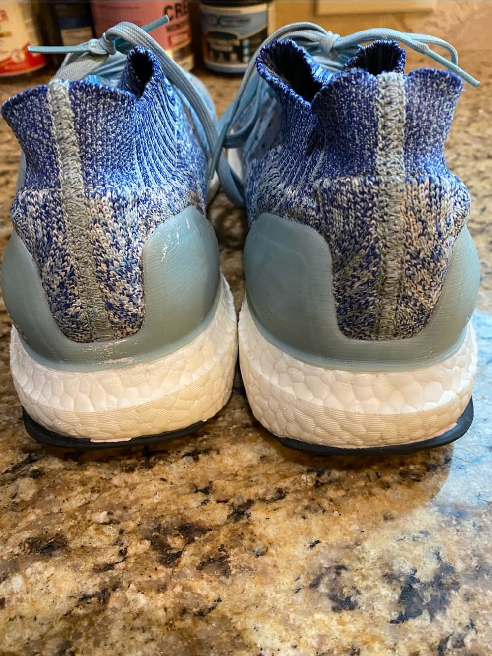 adidas Ultraboost Knit Sock Sneakers - Light Blue and White - Thumbnail 2