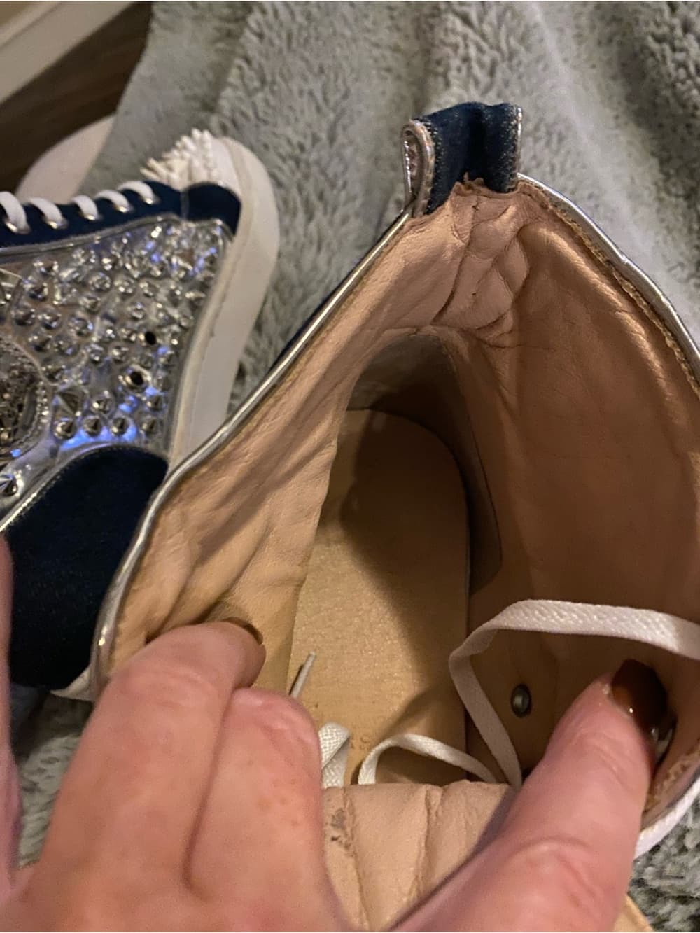 Christian louboutin Lou spikes orlato high top sneakers - Thumbnail 4
