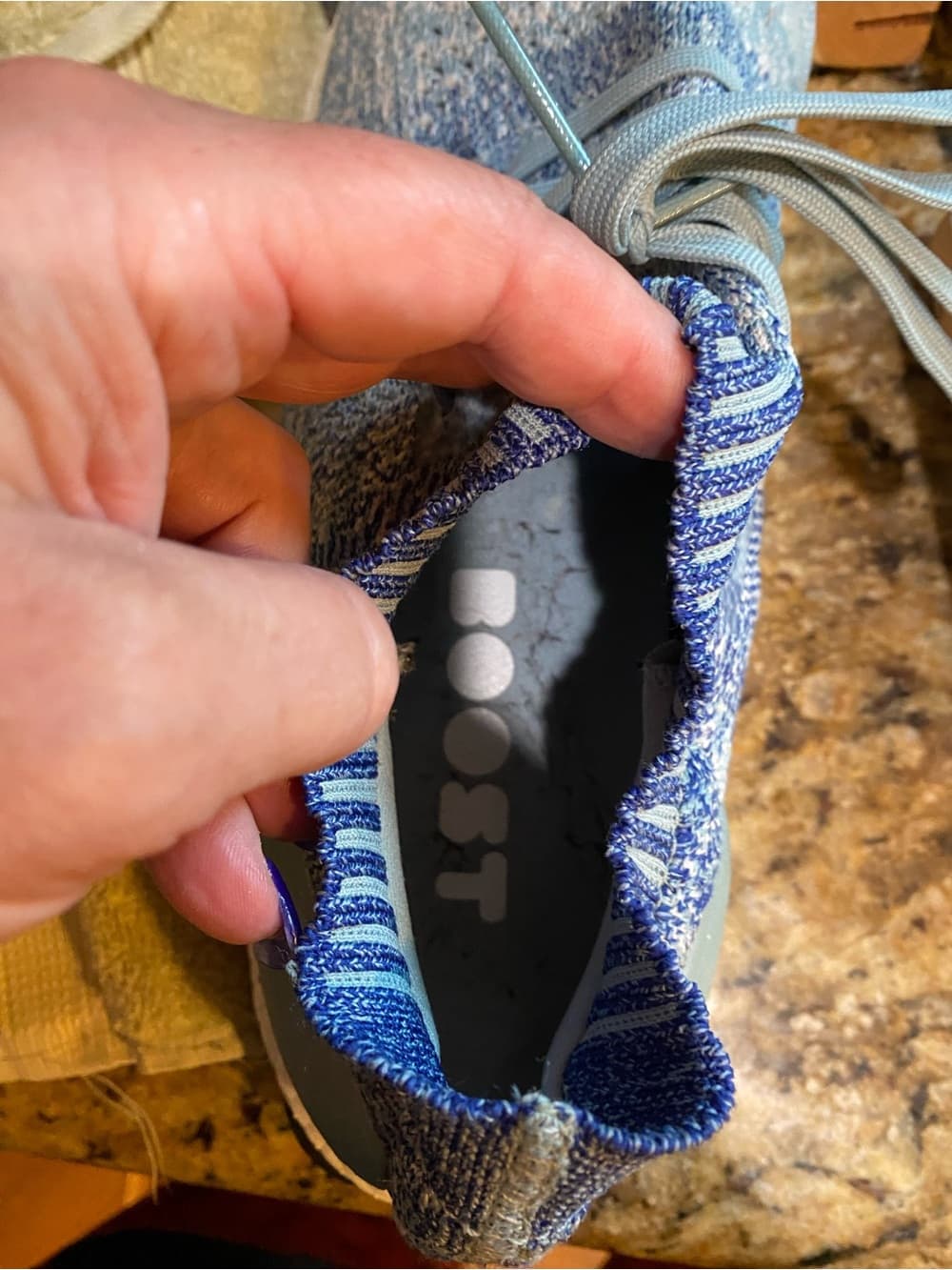 adidas Ultraboost Knit Sock Sneakers - Light Blue and White - Thumbnail 5