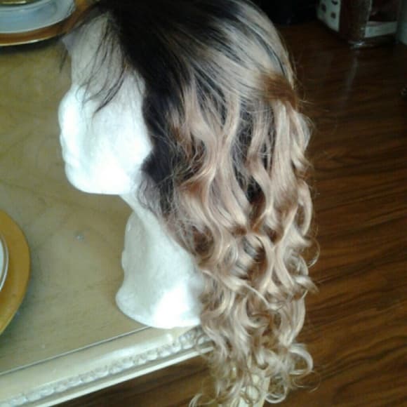 Beautiful Curly Indian Remy Wig #2/27 16 inches