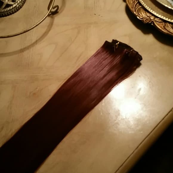 Plum Red Full Clip In Extension 23 inches!! - Thumbnail 3