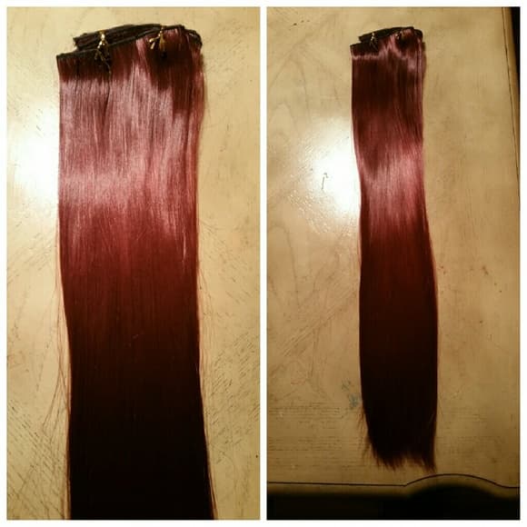 Plum Red Full Clip In Extension 23 inches!! - Thumbnail 2