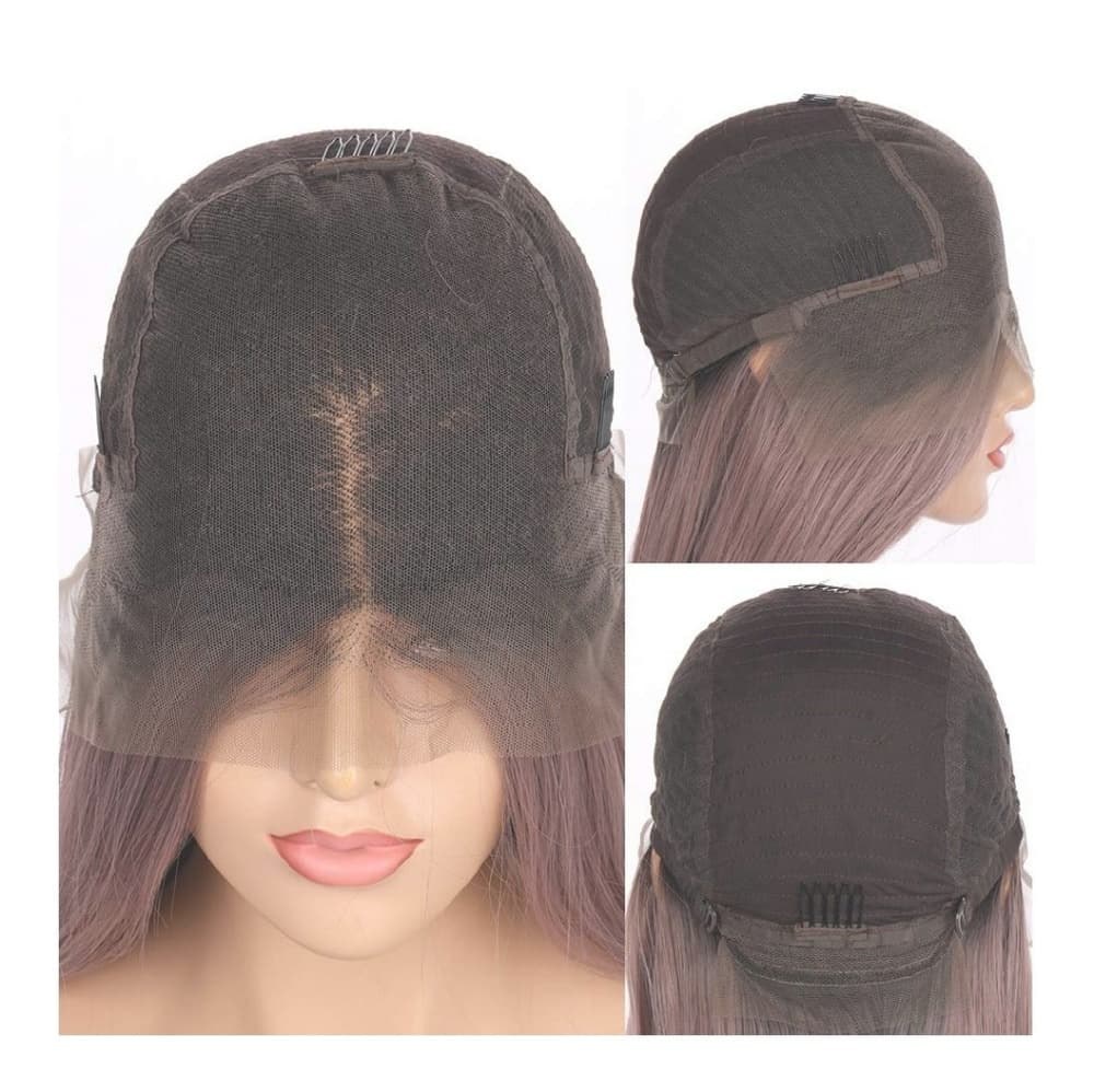 Smoky Purple Pink Lace Front Wig - Thumbnail 7