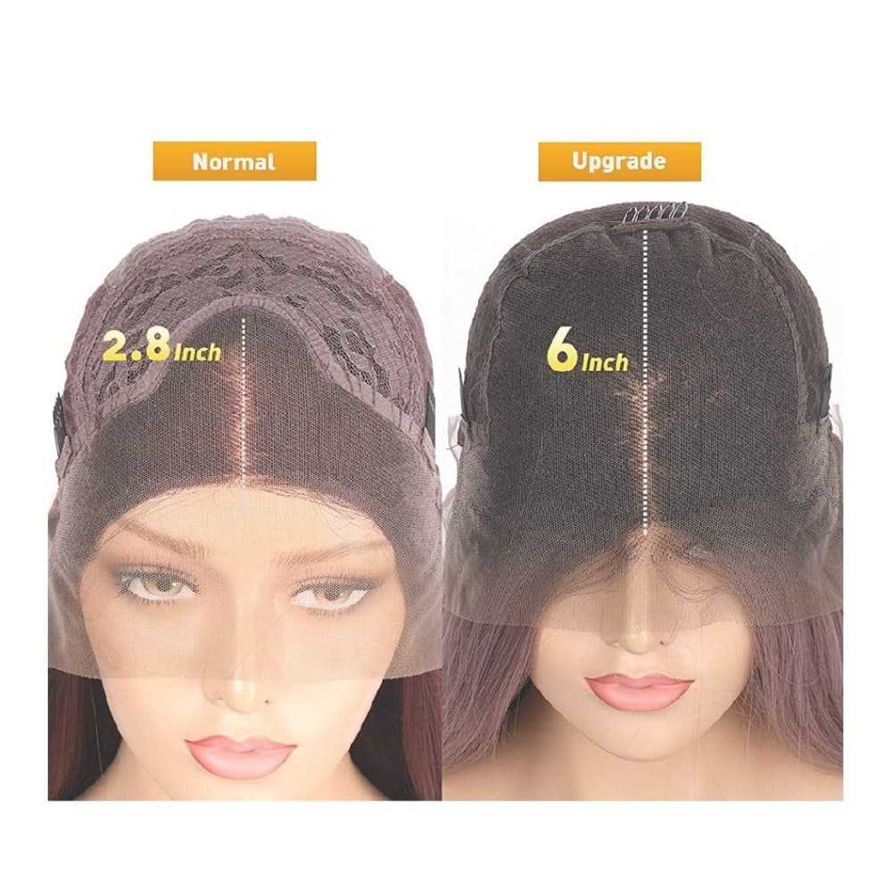 Smoky Purple Pink Lace Front Wig - Thumbnail 6