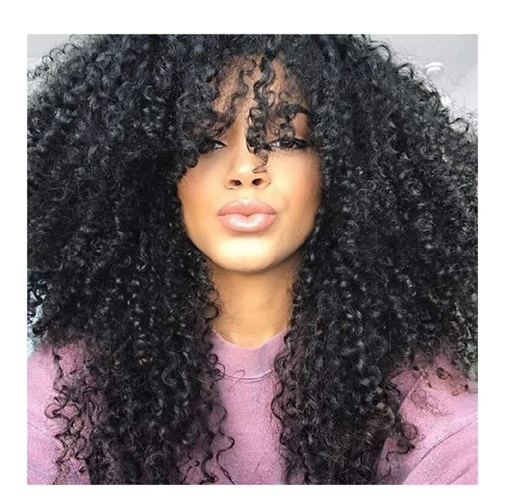Afro Kinky Curly clip Lace Front Wig - Thumbnail 5