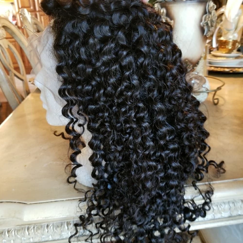 Brazilian Virgin Human Curly Lacefront Wig - Thumbnail 3