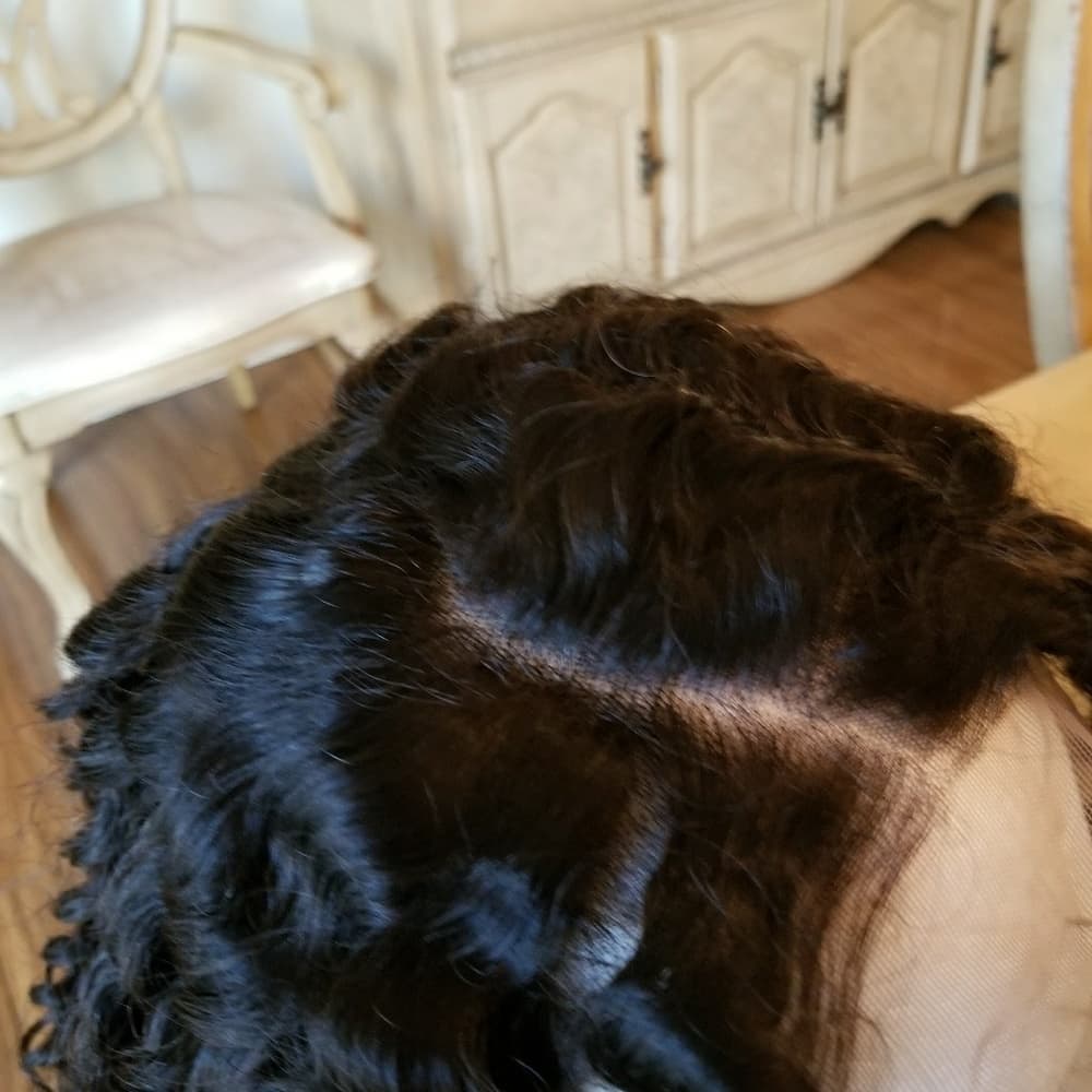 Brazilian Virgin Human Curly Lacefront Wig - Thumbnail 6