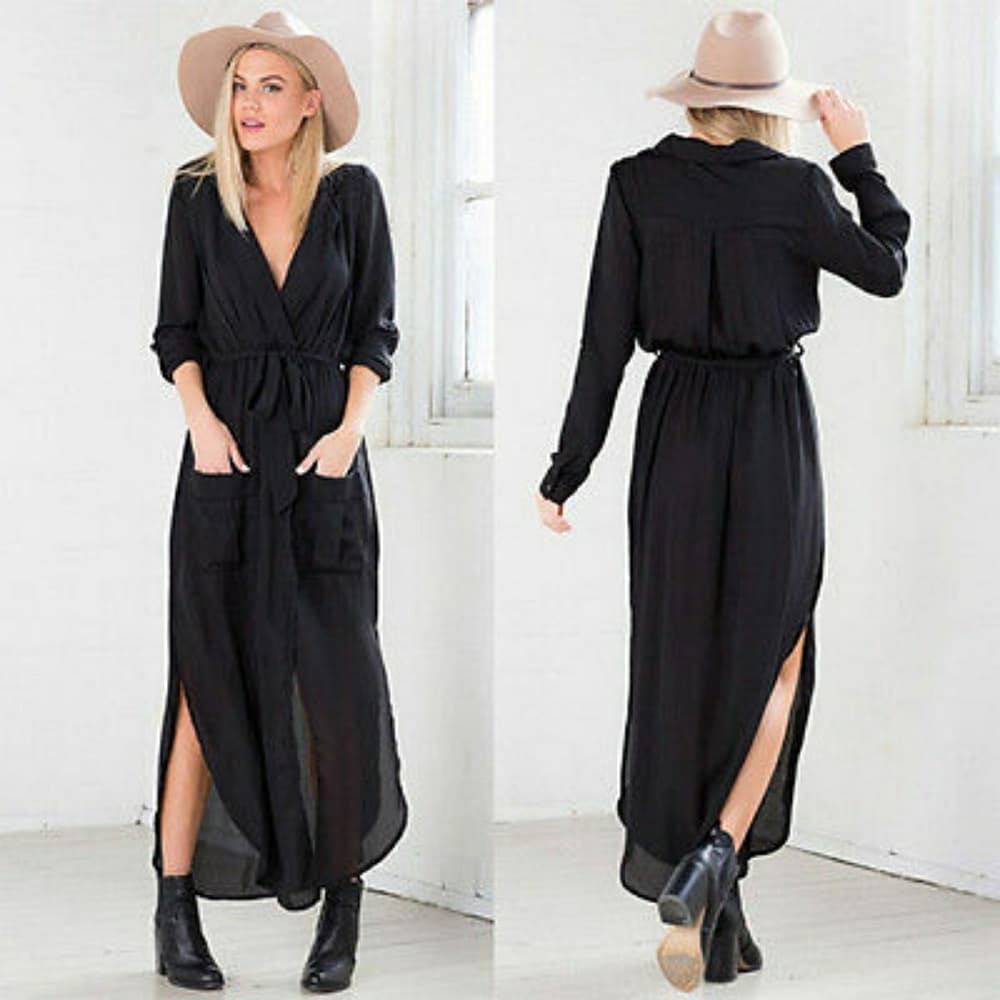 Beautiful Chiffon Dress - Thumbnail 3