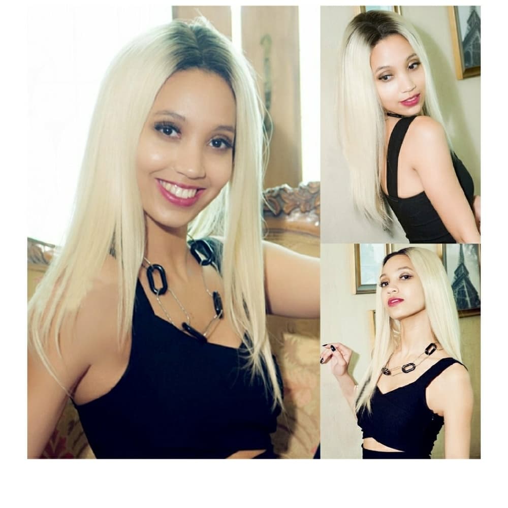 Dark Root Blonde LaceFront Wig 16 inches!! - Thumbnail 2