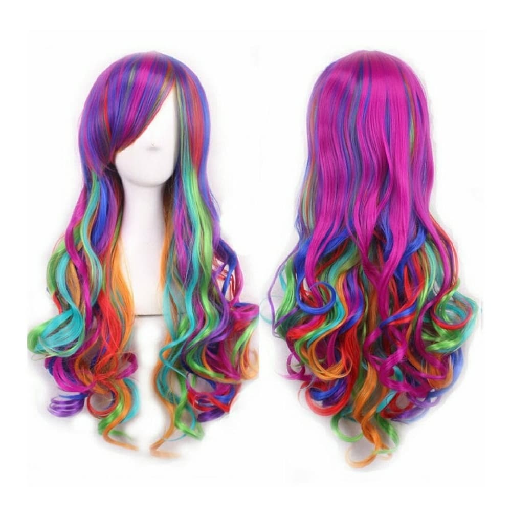 Rainbow Beauty Long Curly Wig