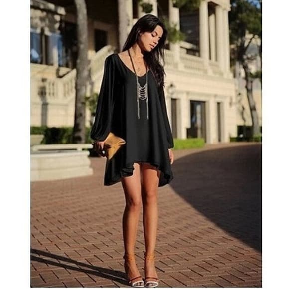Beautiful Mini Chiffon Dress - Thumbnail 9
