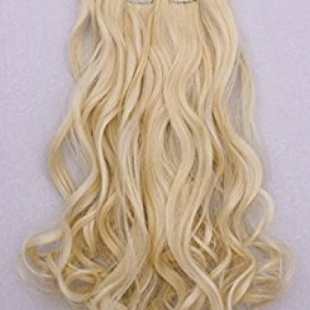 Blonde Curly Wave Full Head Clip in Extension - Thumbnail 3